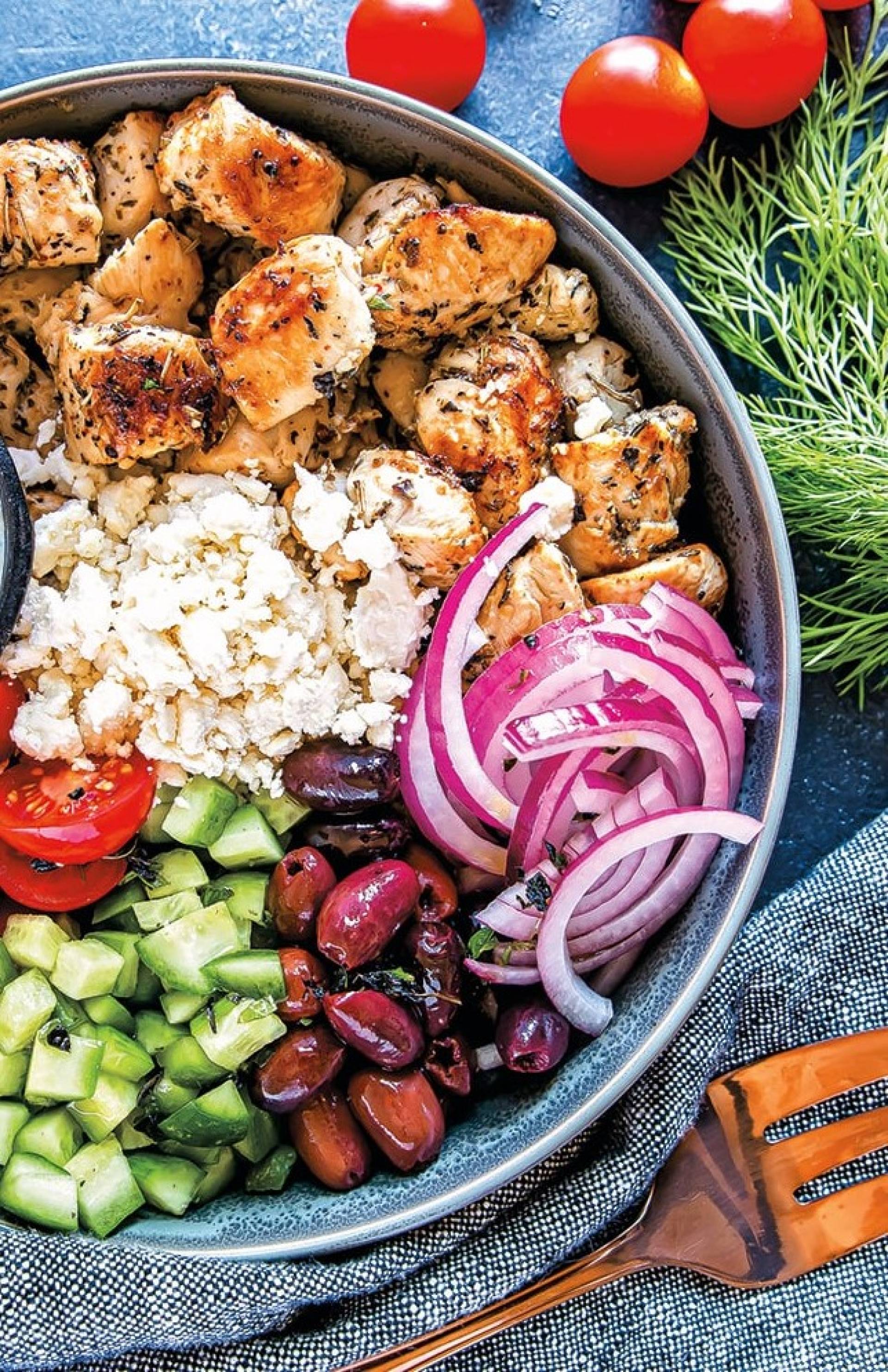 Greek Grain Bowl with Chicken
